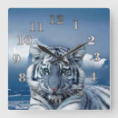 Recherche de tigre blanc horloges Animaux sauvages