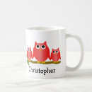 Recherche de hibou rouge tasses Oiseau