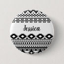 Recherche de motif noir et blanc badges Pour elle