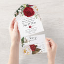 Recherche de blanc et rouge mariage invitations Pays