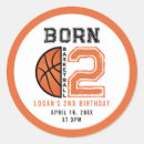 Recherche de goujon autocollants Anniversaire de basket