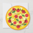 Recherche de partyy de pizza invitations Moderne