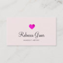 Recherche de coeurs roses cartes visite Mignon