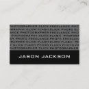 Recherche de type cartes visite Noir