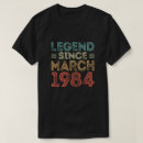 Recherche de légende 1984 tshirts D'anniversaire