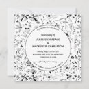 Recherche de monochrome mariage invitations Boho