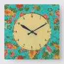Recherche de motif floral horloges Rétro