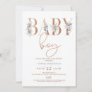 Recherche de floral baby shower garçon invitations Moderne