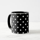 Recherche de pois noir et blanc tasses Pois de polka