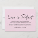 Suche nach geduld einladungen Liebe ist patient
