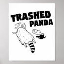 Suche nach zerstört poster Betrunkener waschbär