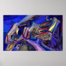 Recherche de guitare bleue posters Musicien