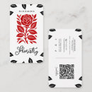 Recherche de fleur rouge cartes visite Boutique de fleurs