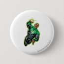 Recherche de héros comiques badges Logo vert de lanterne