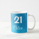 Recherche de 21ème anniversaire tasses Bleu