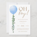 Recherche de de douche de garçon invitations Ballon