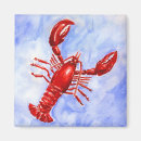Recherche de mollusques et crustacés magnets Aquarelle