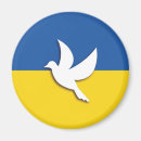 Recherche de paix de colombe magnets Bleu