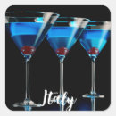Recherche de verre de martini autocollants Bleu