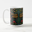 Recherche de libellule vintage tasses Fleurs