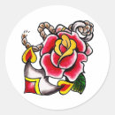 Recherche de tatouage de crâne autocollants Rose