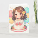 Recherche de manga anniversaire cartes Kawaii