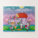 Recherche de lapin rose puzzles Pâques