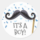 Recherche de bébé moustache autocollants Petit homme