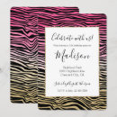 Recherche de zèbre rose et noir invitations Girly