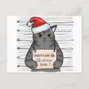 Recherche de vacances chat cartes postales Chapeau santa
