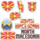 Recherche de drapeau macédoine autocollants Macédoine du nord