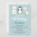 Suche nach penguin birthday einladungen Wintergeburtstag