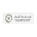 Recherche de simple return address labels mariages Aquarelle