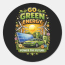 Recherche de énergie renouvelable autocollants Vert