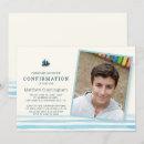 Recherche de confirmation garçon cartes invitations Bleu