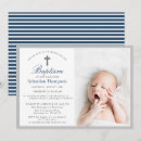 Recherche de gris bleu baptême invitations Élégant