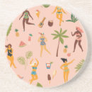 Recherche de danse vintage dessous de verres Illustration