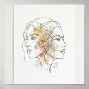 Suche nach abstraktes gesicht poster Linienkunst