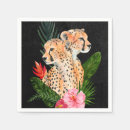 Recherche de portrait animal serviettes Fleurs tropicales