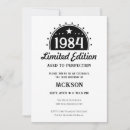 Recherche de fun 40ans anniversaire invitations Noir et blanc