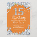 Recherche de orange quinceanera invitations Quinceañera