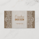 Recherche de dentelle rustique cartes visite Vintage