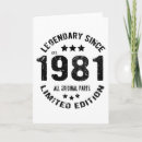 Suche nach 1981 geburtstag karten Vintag