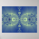 Recherche de fractale bleue posters Géométrique