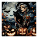 Suche nach katze und vollmond poster Witch