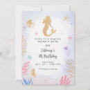 Recherche de sirène anniversaire invitations Scintille