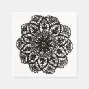 Recherche de dentelle noire serviettes Noir et blanc