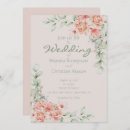 Recherche de saumon orange corail invitations Floral