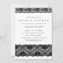 Recherche de lace bridal shower invitations Noir