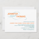 Recherche de orange turquoise mariage invitations Minimaliste